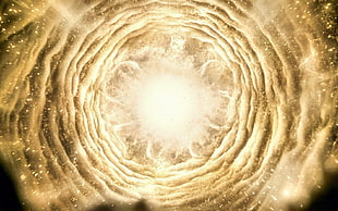 round brown digital wallpaper, The Fountain, abstract, nebula, space HD wallpaper