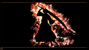 silhouette of Ichigo Kurosaki, anime, Bleach, Kurosaki Ichigo, silhouette