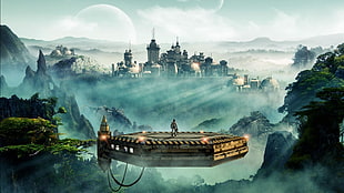 gray castle illustration, Civilization: Beyond Earth, artwork, video games