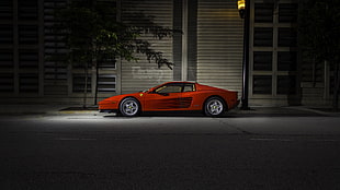 red sports coupe, car, red cars, sports car, Ferrari HD wallpaper