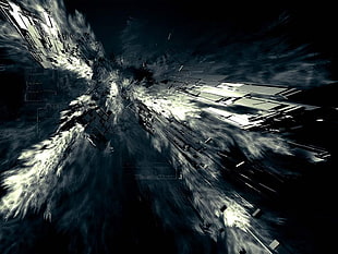 black and gray abstract artwork