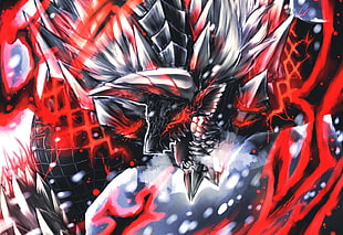 black, red, and white dragon illustration, Monster Hunter, Jinouga, Zinogre, Stygian Zinogre
