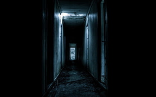 black hallway, hallway, creepy