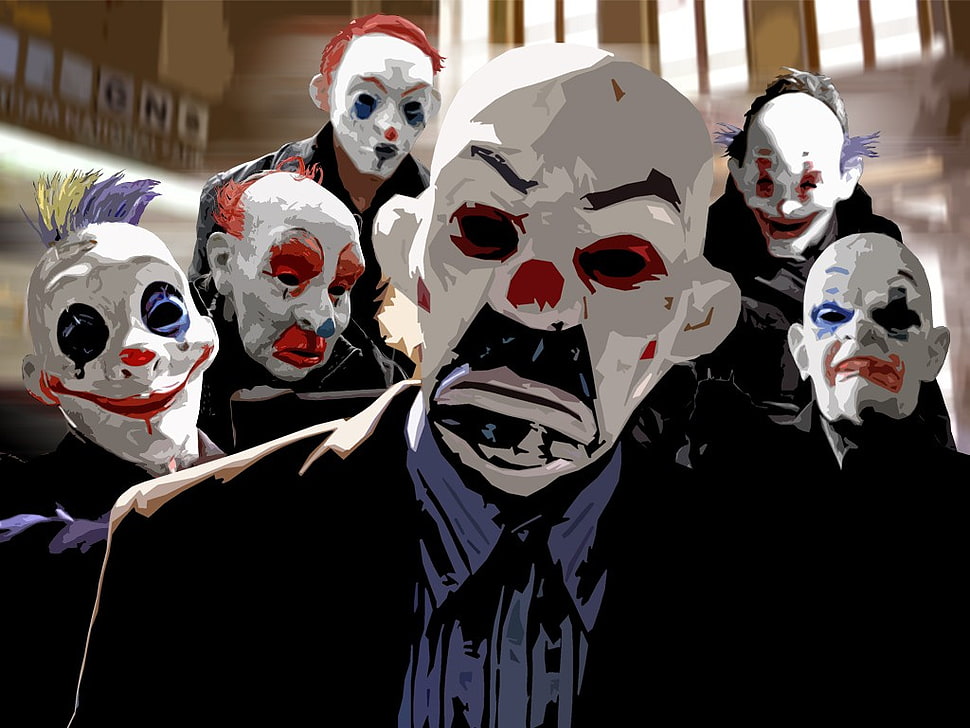 Dark Knight Heath Ledger The Joker illustration HD wallpaper