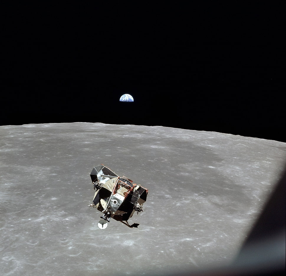 satellite, Apollo, Moon, landscape, space HD wallpaper