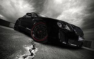 black sports car, car