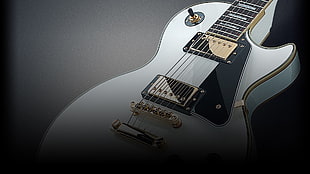 white SG electric guitart, guitar, music, white, Rocksmith HD wallpaper