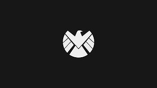 Avengers Shield logo with black background