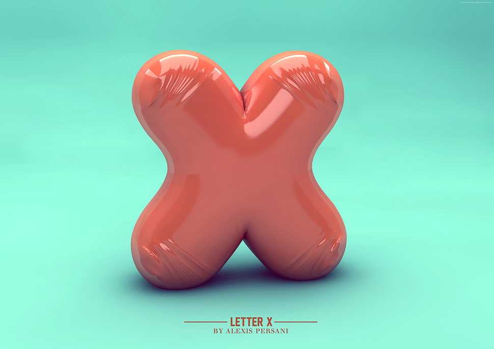 red X balloon letter HD wallpaper