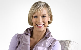 woman wearing purple blouse HD wallpaper