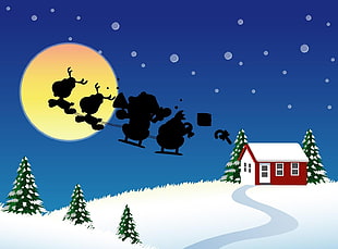 Santa Claus illustration HD wallpaper