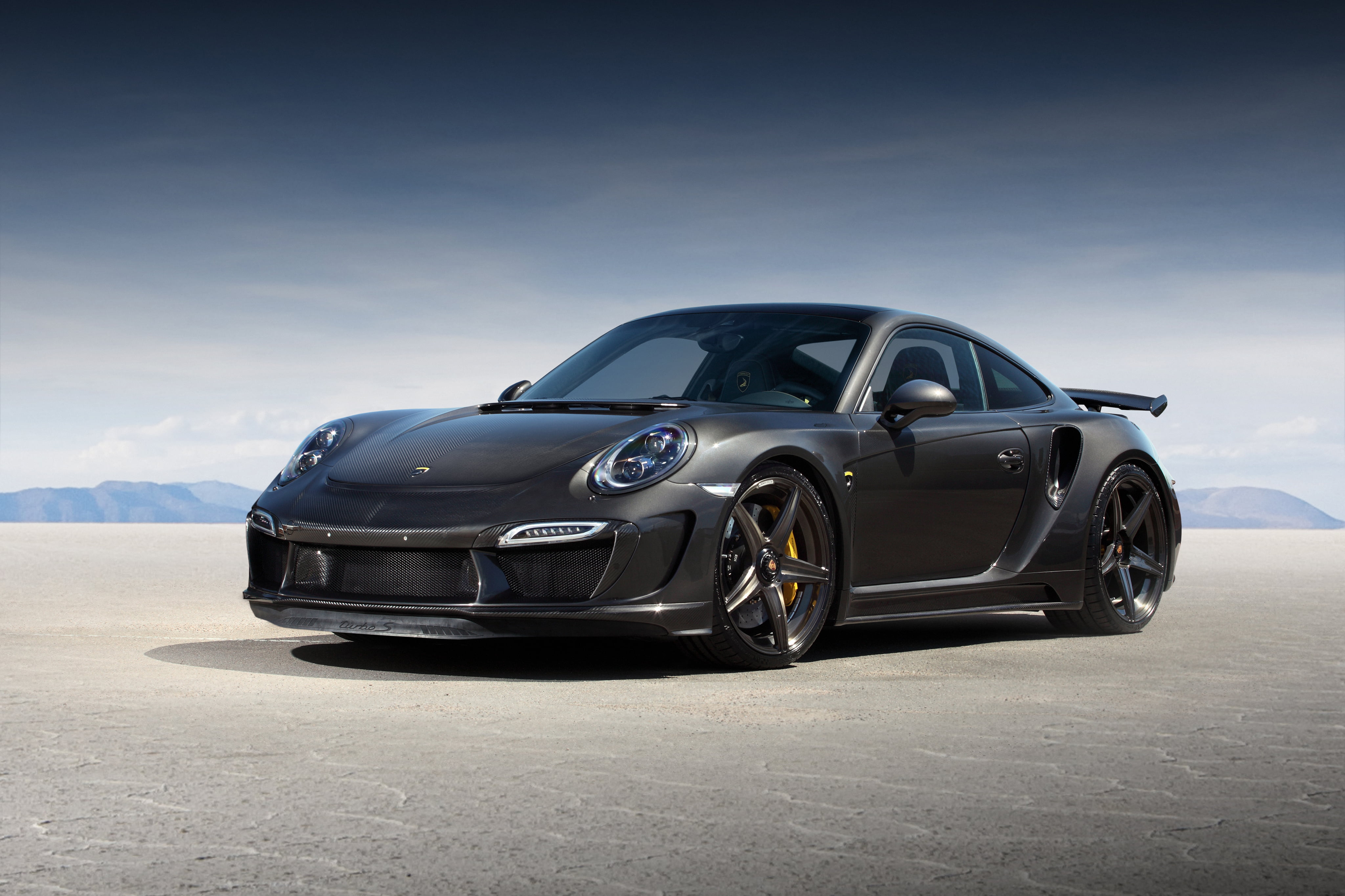 Porsche 911 Turbo Black Wallpaper