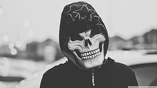 skull mask, minimalism, skull HD wallpaper