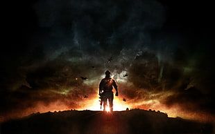 army in sunset poster