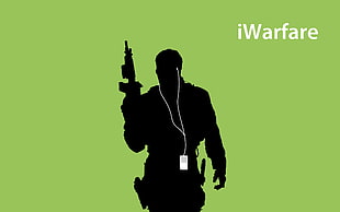 man holding rifle silhouette HD wallpaper