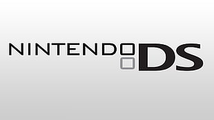 black printed Nintendo DS logo HD wallpaper
