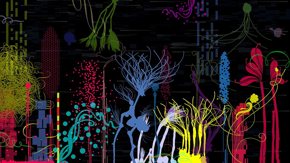 multicolored wallpaper, abstract, surreal, artwork HD wallpaper