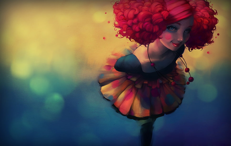 two red and blue flower decors, artwork, vmbui HD wallpaper