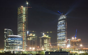 Night,  Skyscrapers,  Cityscape HD wallpaper