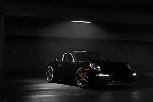 black coupe HD wallpaper