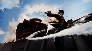 Attack on Titan character graphic wallpaper, Shingeki no Kyojin