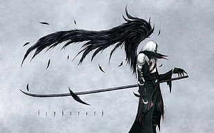 man with sword illustration, Sephiroth, Final Fantasy