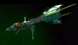 gray and red spacecraft digital wallpaper, Wildstar, spaceship, video games, mmorpg