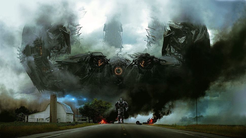photo of Transformer movie scene HD wallpaper