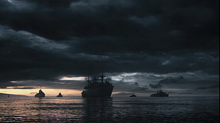 white cargo ship, Call of  Duty WWII, World War II, ship, Call of Duty