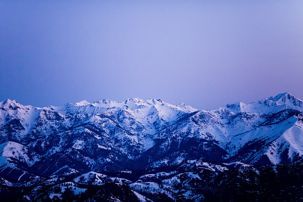 snow mountain during nighttime photography, sun valley, idaho HD wallpaper