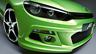 green vehicle, car, Volkswagen Scirocco, Volkswagen, green cars HD wallpaper