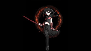 black haired female anime character wallpaper, Akame ga Kill!, Akame, Kurome (Akame ga Kill)