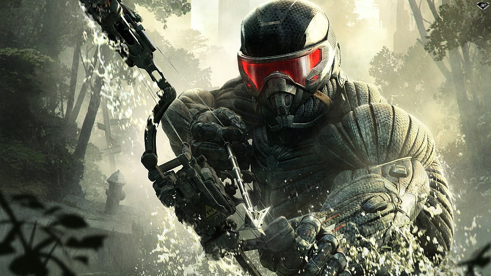 man holding bow wallpaper, Crysis 3, Crysis, video games, first-person shooter HD wallpaper