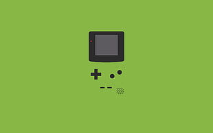 black and green game logo, minimalism, GameBoy Color HD wallpaper