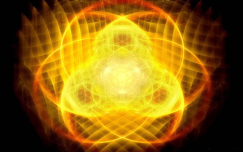 yellow digital wallpaper HD wallpaper