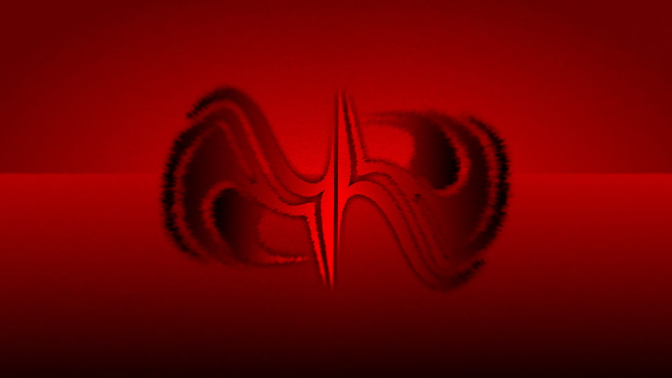 black and red logo, abstract HD wallpaper