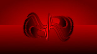 black and red logo, abstract