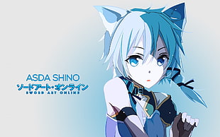 Asda Shino poster, Sword Art Online, Asada Shino, Alfheim Online, nekomimi HD wallpaper