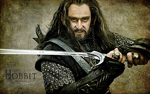 The Hobbit Thorin digital wallpaper, The Hobbit, movies, Thorin Oakenshield, dwarfs HD wallpaper