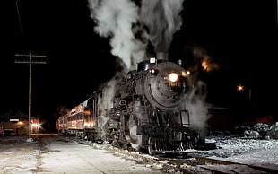 gray locomotive train