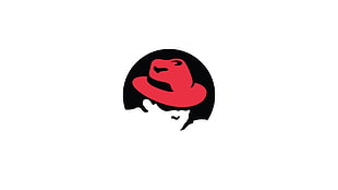 black and red logo, Red Hat, RHEL, Red Hat Enterprise Linux, red