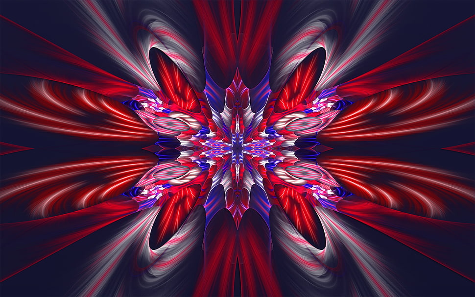 red and purple illustration HD wallpaper
