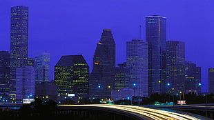 time lapse photography of city, city, cityscape, Texas, Houston HD wallpaper