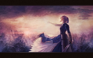 female anime character illustration, Fate/Zero, Fate Series, Saber HD wallpaper