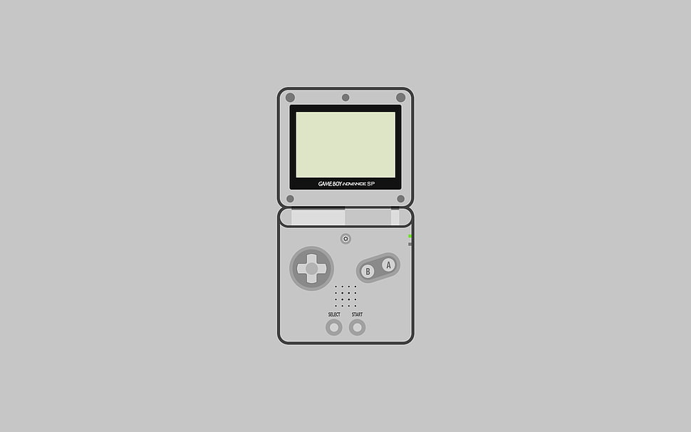 gray Nintendo Gameboy Advance SP, GameBoy Advance SP, consoles, video games, minimalism HD wallpaper