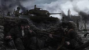 game application screenshot, war, World War II, tank, M18 Hellcat HD wallpaper