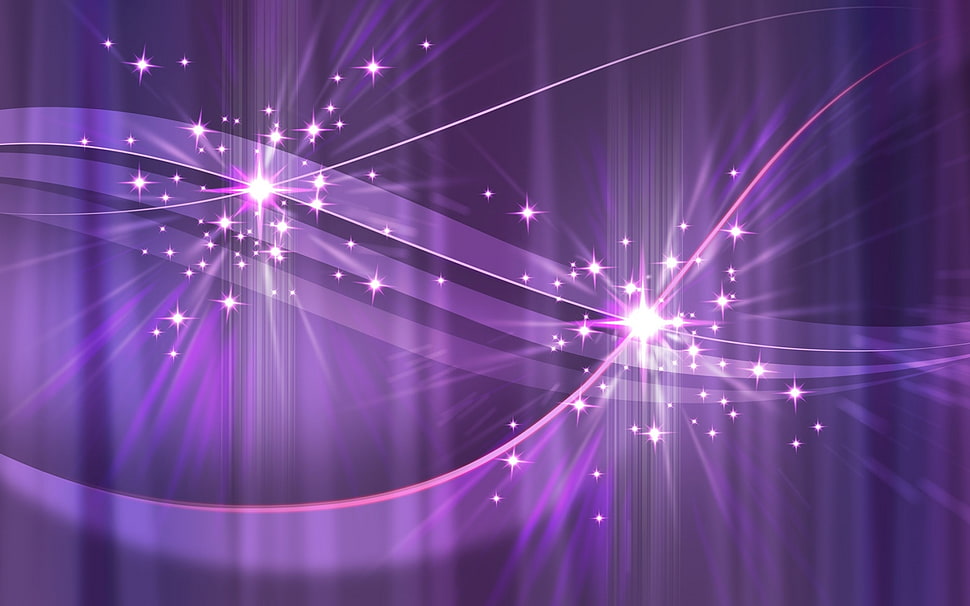 purple and white star graphic art HD wallpaper