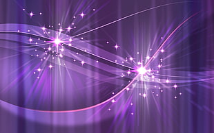 purple and white star graphic art HD wallpaper