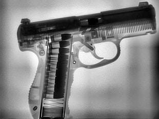 semi-automatic pistol, x-rays, weapon