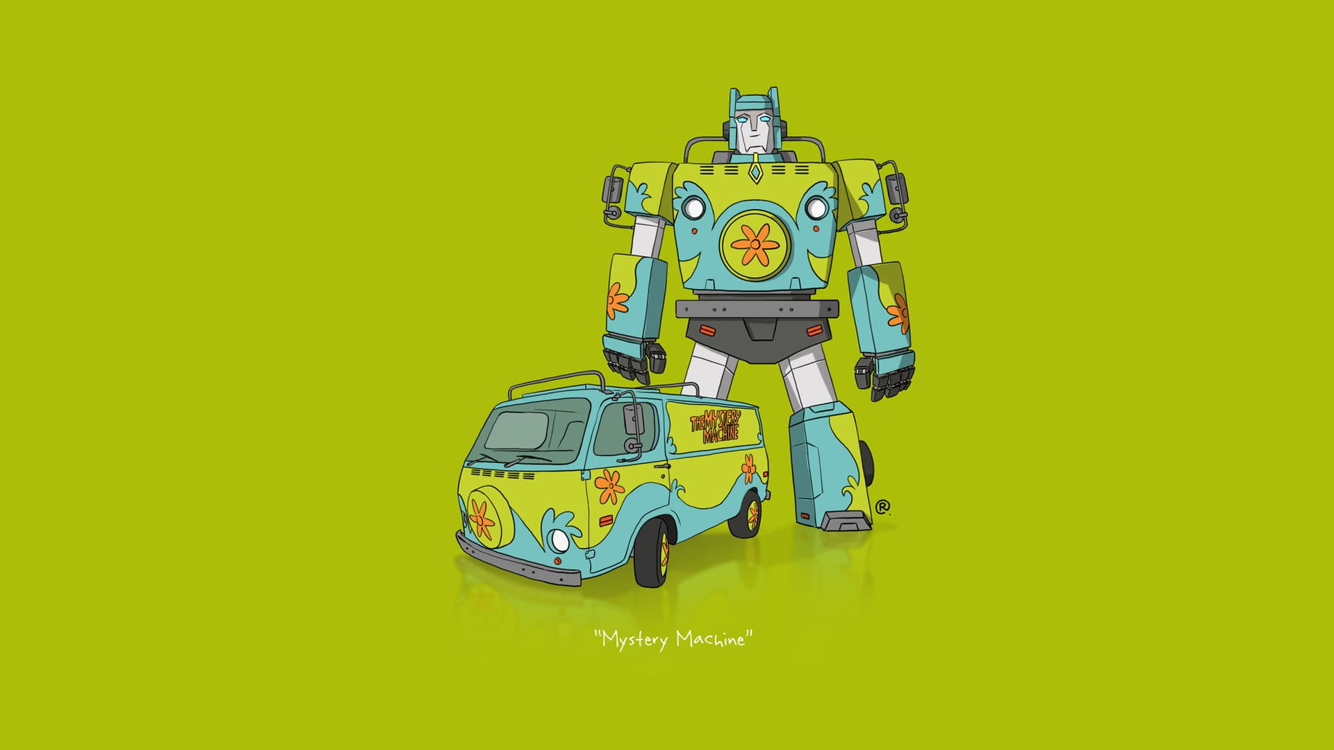 Van and robot cartoon character illustration, car, Transformers,  minimalism, Scooby-Doo HD wallpaper | Wallpaper Flare